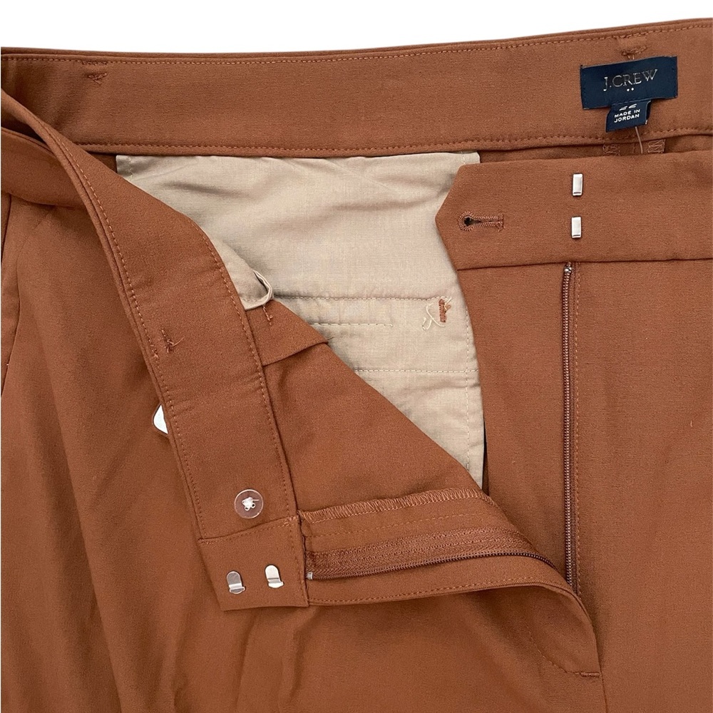 J Crew Factory Belted Straight-Leg Trouser Pant Size 22 in Vintage Brandy - Picture 6 of 13
